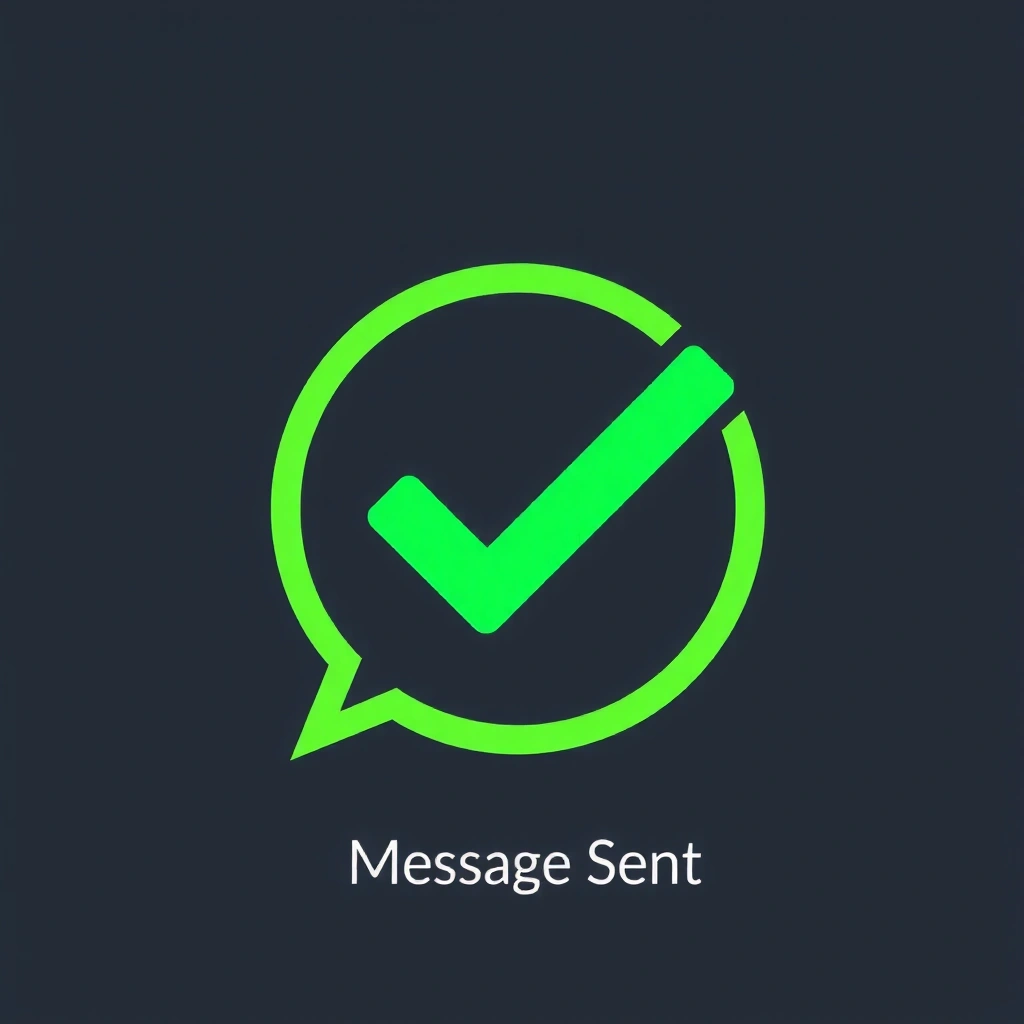 Icône de confirmation de message envoyé